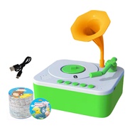 Kids Gramophone Toy with 93 Cards Early Education Children Phonograph Story Music Player Recorder Mu