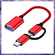 (Y W Z H)2 in 1 USB 3.0 OTG Adapter Cable Type-C Micro-USB to USB 3.0 Interface Converter For Cellph