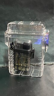 20支透明防水煙盒及防風打火機 透明煙盒