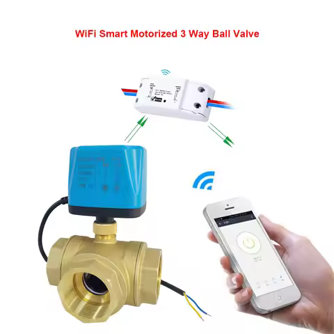 Tuya WiFi Smart Water Valve 3 Way Motorized Electric Ball Valve Smart Switch Timing Smart Life APP A