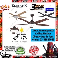 Elmark 52" ABS Blade TP 102 LED Light with Ceiling Fan Kipas Siling Ceiling Fan with Remote Control ( kipas ceiling )