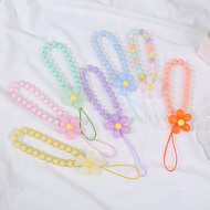 Mobile Phone Lanyard Acrylic Beads Small Flower Lanyard Mobile Phone Case Lanyard Mobile Phone Chain