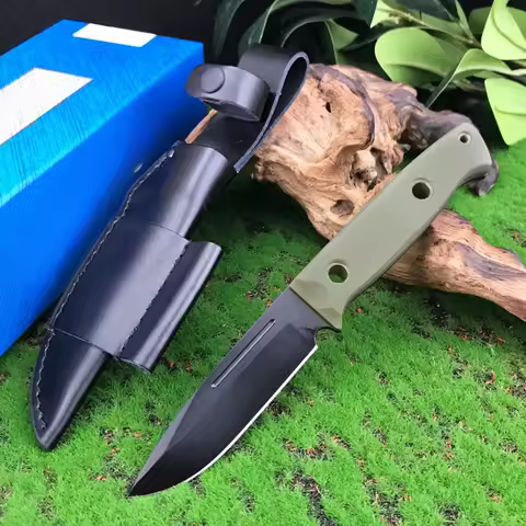 BM 163 Straight Knife G10 Handle D2 Blade Tactical Combat Self-defense Multi-functional Outdoor Unbo