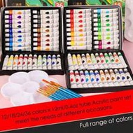 12/18/24/36 Colors*12ml/0.4oz Tube Acrylic Paint Set,DIY Clothes,Shoes,Canvas Bag,Jeans ,For Paintin