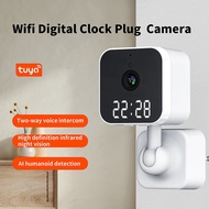 【 LCG5】-Tuya Wifi Camera with Digital Clock Indoor Home Security Night Vision Video Surveillance Wir