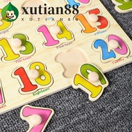 XUTIAN Wooden Puzzle Toys, Montessori Cultivation Puzzle Hand Grab Board, Cognitive Jigsaw Early Edu