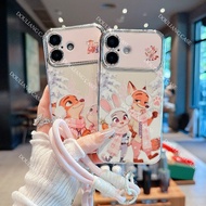 IPhone 16 15 14 13 12 11 Pro Max 7 8 Plus XR XS Max 3D Anti-Fall Soft Strap Case for RL6DSC172&173+B