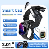 D8 PRO Smart Watch with TWS Earbuds 2.01" Large Display Bluetooth 5.3 Calling NFC Sports Watch Music