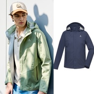 ATUNAS Men Women Unisex One-Piece Waterproof Jacket Windproof Size M-2XL Dark Blue, Matte Green Army