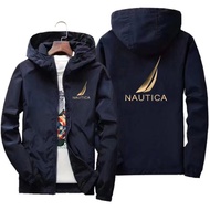 NAUTICA Sp เสื้อกันลมกันน้ำสำหรับในฤดูใบไม้ร่วงผู้ชาย,เสื้อแจ็คเก็ตสำหรับผู้ชายเสื้อกันลมกันน้ำกลางแจ้งเสื้อแจ็คเก็ตตกปลา