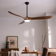 Nordic industrial retro fan 52 60 70 inch unlit ceiling fan wooden remote control living room decora