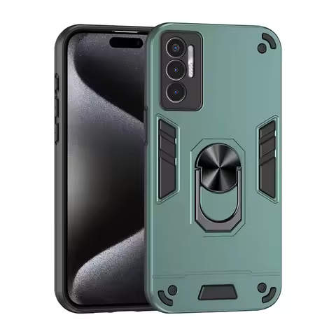 Luxury Armor Shockproof Phone Case For Tecno Pova 3 4 Pro Pova 5 Pro For Tecno Pova 6 Pro Car Magnet