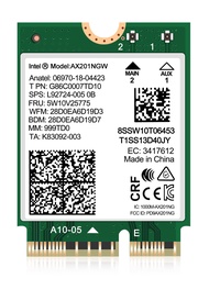 WiFi 6 Wireless Card Intel AX201 NGW. Only Support CNVio2 Protocol and Intel 10/11/12/13th Generatio