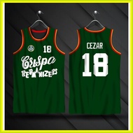 ◿    PBA RETRO JERSEY |  CRISPA REDMANIZERS GREEN CEZAR #18 | FULL SUBLIMATION
