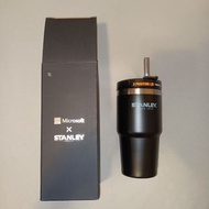 微軟 Microsoft X STANLEY 聯名 粗吸管 冰霸杯 保溫瓶 保溫杯 水壺 591ml