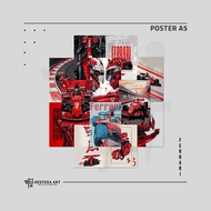 Formula 1 F1 Wall Poster A5 Poster Contents 12 Pcs | F1 Formula One Team Ferrari Poster Wall Decorat