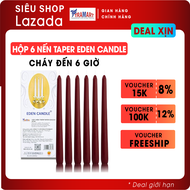 [Hộp 6 nến] Nến thơm taper Eden Candle FTRAMART EDC2331 (Đỏ bọc đô) cao 25 cm phù hợp tất cả các châ