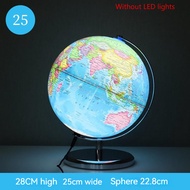 20/25Cm World Globe English Version World Map Globe With Led Light Geography Educational Teaching De