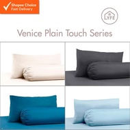 kun®  Venice Plain Series Premium Bed Linen; Pillowcase, Bolster Case, Fitted Bedsheet, Quilt Cover 