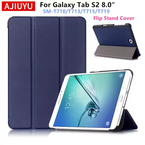 Case For Samsung Galaxy Tab S2 8.0 Inch SM-T710 SM-T715 SM-T713 SM-T719 Tablet Tri-Fold Stand Cover 