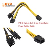 PCI-E 8-Pin To 2x 8 Pin / 6 Pin Dual Power Splitter Cable Extension Wire