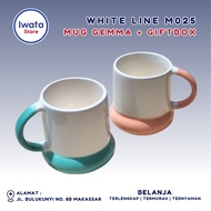 WHITELINE MUG SET GEMMA / GLASS CERAMIC MUG CUTE GIFT SET