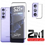 2in1 Tempered Glass Samsung Galaxy S21 Ultra S20 S21 Plus Camera Lens Screen Protector