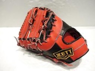 日本品牌 ZETT 限量金標 頂級硬式訂製牛皮 棒壘球手套 反手 一壘手手套 黑(BPGT-2303)贈原箱,手套袋