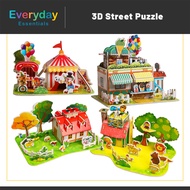 【E.E】3D Building Paper Jigsaw Puzzle Decoration DIY Play Paperboard Art Craft Kid Puzzle Early Learn