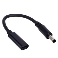 15CM 65W PD Type-C Female to 4.5*3.0 Male DC Jack Adapter Cable for Dell Inspiron 15 3000 5000 Serie
