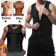 Saiz Besar Waist Cincher Jaket Zip Lelaki Baju Peluh Neoprena Shapewear
