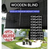 (5 feet width) Bidai Kayu Outdoor Blind Wooden Blinds Woodblind Meranti Wood Curtain Bedai