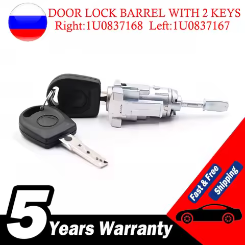 FOR VOLKSWAGEN GOLF IV BORA FOX POLO FRONT DOOR LOCK BARREL WITH 2 KEYS 1U0837168 1U0837167E 6Q48371