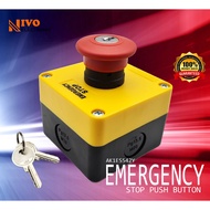 E- STOP SWITCH XALZ01 EMERGENCY STOP PUSH BUTTON WITH BOX WITH KEY PANIC BUTTON SWITCH0 WITH KEY EME