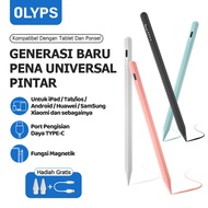 【OLYPS】Stylus Pen Universal Active Stylus Capacitive Pencil Macaron for Tablet Xiaomi Huawei Ipad Pe