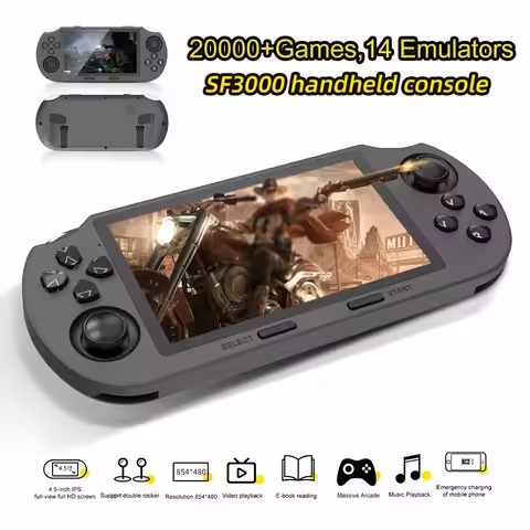 HOT- SF3000 handheld game console with a 4.5-inch large screen, supporting e-books, MP4，built-in 200