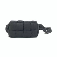 Bottega Veneta BV 黑色 padded tech cassette 編織 尼龍 八格 肩背包