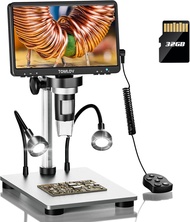 TOMLOV DM9/DM9Pro/DM9Max" Digital Microscope: 1080P 1200X/1500X Coin Microscope Magnifier 12MP/16MP/