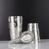 Stainless Steel Etched Leaf Pattern Boston Shaker American Shaker Creative Engraved Pattern Boston