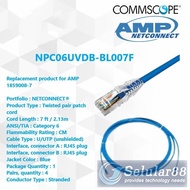 AMP Commscope NPC06UVDB-BL007F 1859008-7 RJ45 Patch Cord Cat6 7feet