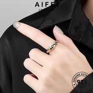 AIFEI JEWELRY Irregular Perak For Adjustable Gold Korean 純銀戒指 Sterling Silver Original Ring 925 Accessories Women Perempuan Cincin R1029