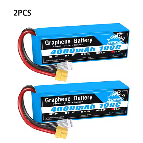 2PC Yowoo Graphene Battery 2S 3S 4S 6S Lipo battery 1300mah 1500mah 1800mah 2200mah 3000mah 4000mah 