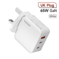 Toocki 65W เครื่องชาร์จ GaN ชาร์จเร็ว4.0 3.0 PD USB Type C ที่ชาร์จไฟสำหรับแล็ปท็อป iPad Xiaomi Huaw