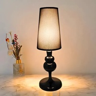 โคมไฟตั้งโต๊ะ LED สไตล์นอร์ดิกสุดหรู โคมไฟตั้งโต๊ะทรงกระบอก โคมไฟตกแต่งด้านข้าง โคมไฟตั้งโต๊ะทันสมัย
