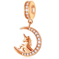 925 Sterling Silver Valentines Day Charms Heart Charms, I Love You to The Moon and Back Pendant, Cup