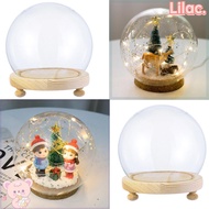 LILAC Glass cloche Plants Terrarium Tabletop Spherical Terrarium Transparent Bottle Jar Flower Storage box