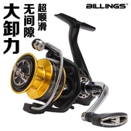 Biling Fishing Reel Metal Long Casting Reel Raft Fishing Reel Spinning Reel Sea Rod Fishing Gear Fis
