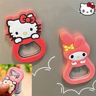 ☻Sanrio Kawaii Hello kitty Bottle Opener Cartoon My Melody Creative Refrigerator Sticker Silicon ⓛ♡