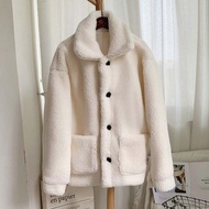 ฤดูหนาว WARM Teddy FUR Overcoat JACKET สําหรับผู้หญิงผ้าฝ้ายหนาสไตล์ Street ความยาวกลางถึงยาว SLIM F