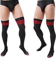 2 Pairs Men's Sissy Over Knee Socks, Femboy Thigh High Stockings, for Cross-dressing Exploring your 